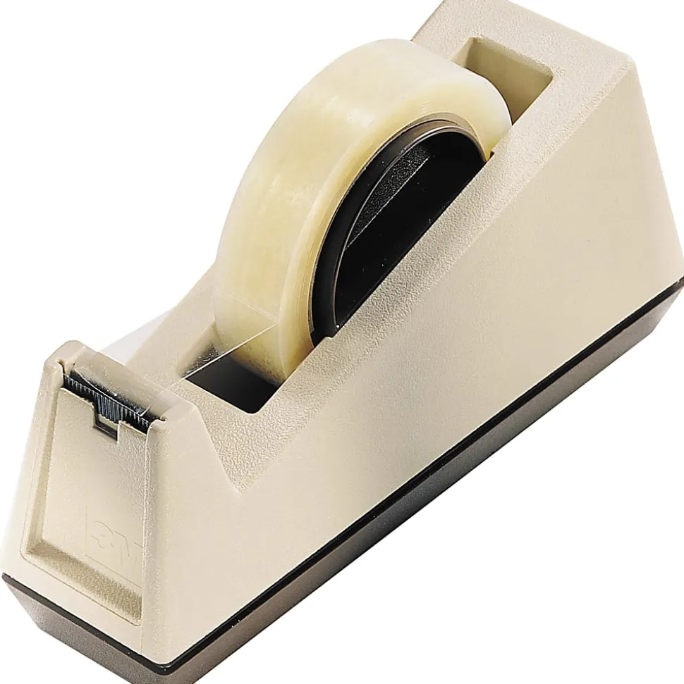 Scotch® Desktop Tape Dispenser, 1 Dispenser, 3 in. Core, Beige, School Supplies and College Essentials for Students and Teachers