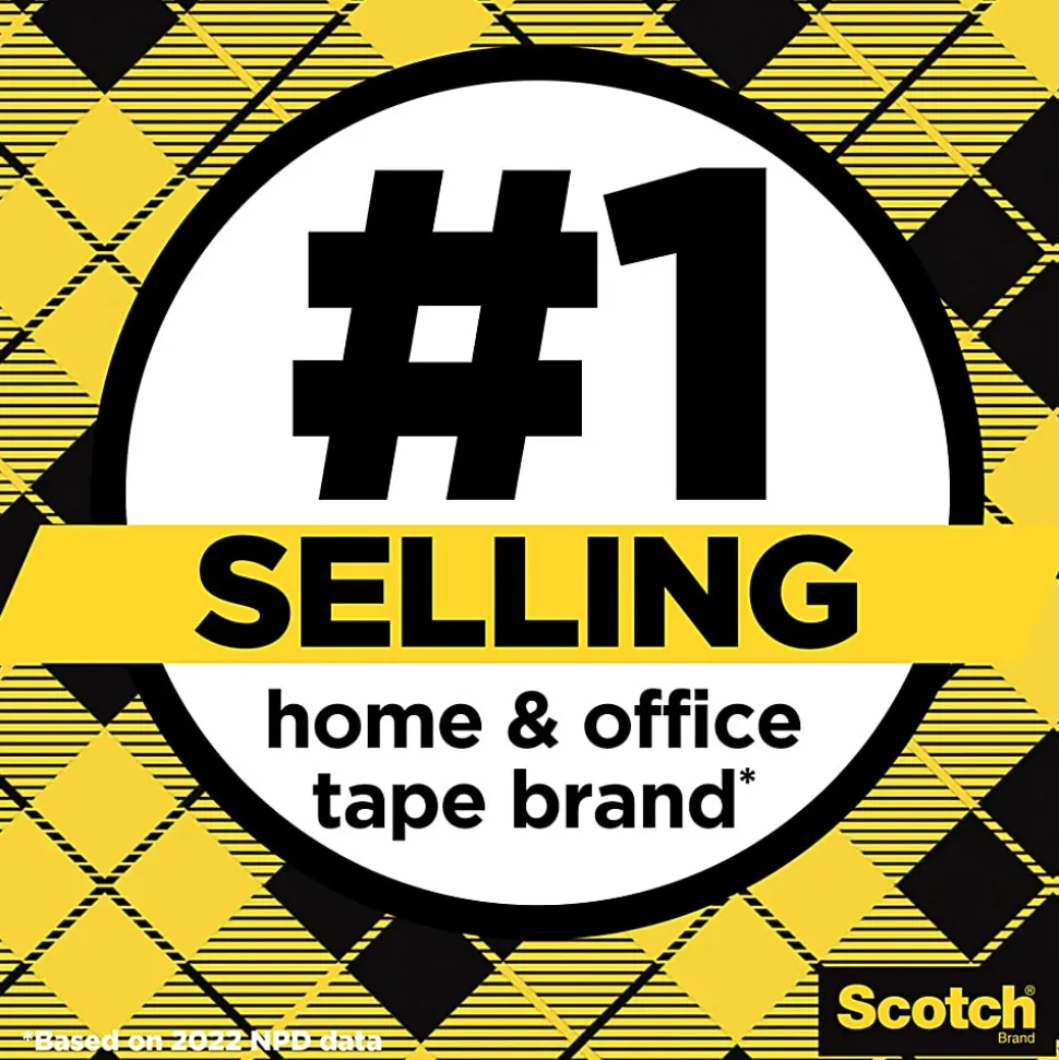 Scotch® Double Sided Tape, Permanent, 2 Tape Rolls, 3/4 in x 1296 in, Home Office Supplies and School Supplies for College and Classrooms