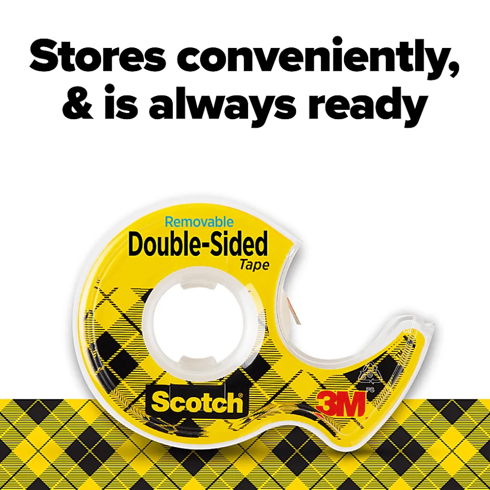 Scotch® Double Sided Tape, Permanent, 1 Tape Roll with Dispenser, 3/4 in x 400 in, Home Office Supplies and School Supplies for College and Classrooms