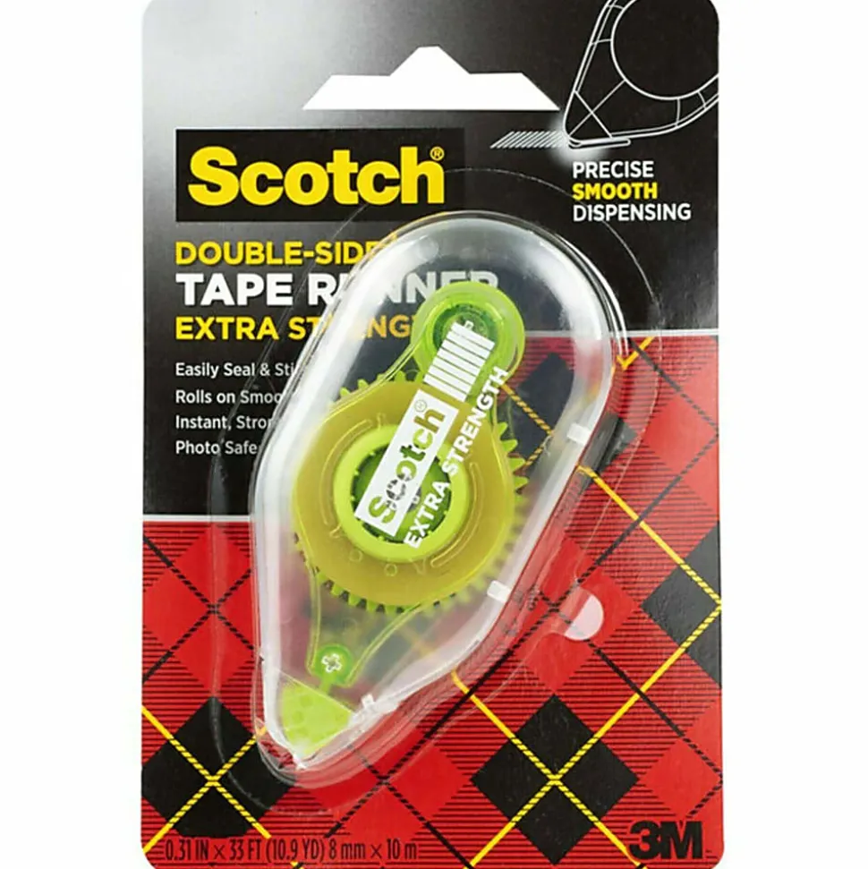 Scotch™ Double-Sided Tape Runner Value Pack, .31 in. x 16.3 yd, Pack of 4