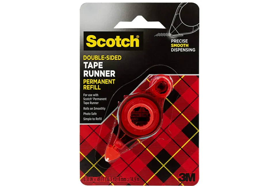 Scotch® Double-Sided Tape Runner Permanent Refill, 1/3" x 49'