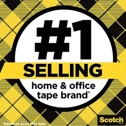 Scotch® Double Sided Tape with Dispenser, Photo Safe, 1/2 in. x 400 in., 4 Tape Rolls, Clear, School Supplies and College Essentials for Students