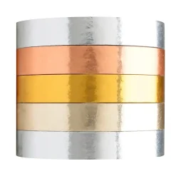 Scotch® Expressions Washi Tape, 0.27" x 5.46 yd., Metallic, Pack Of 5
