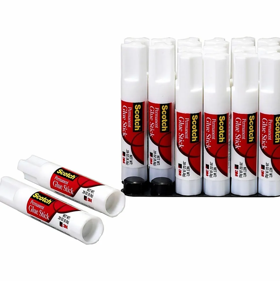 Scotch® Glue Stick, .28 oz, 18-Pack - 0.28 oz - 18 / Pack - White