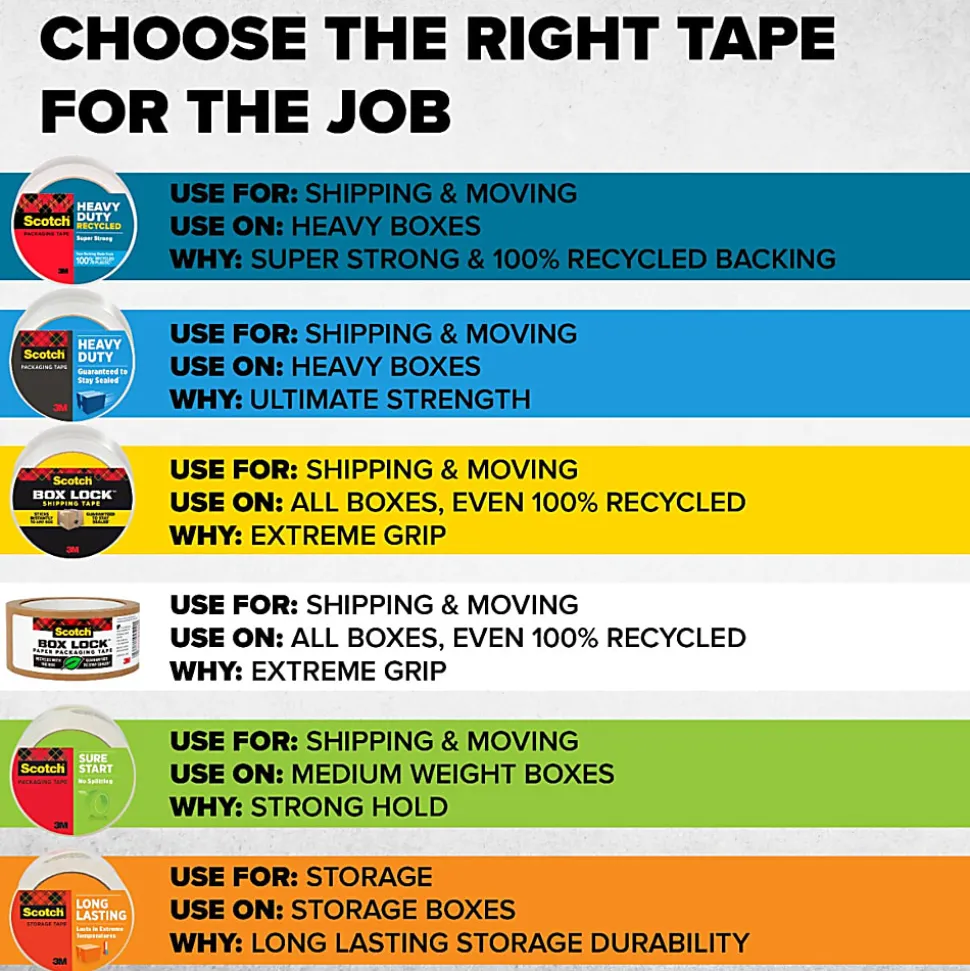 Scotch® 3750 Greener Commercial Grade Packing Tape With Dispenser, 1 7/8" x 19.4 Yd., Clear