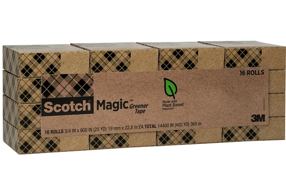 Scotch® Greener Magic™ Tape, Invisible, 16 Tape Rolls, 3/4 in x 900 in, Home Office Supplies and School Supplies for College and Classrooms