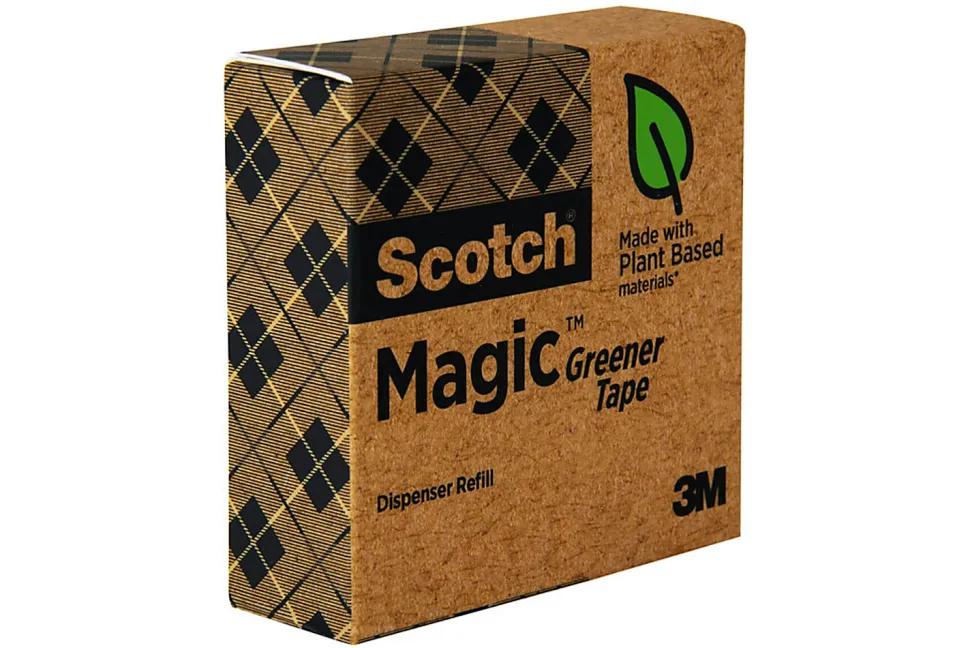 Scotch® Greener Magic™ Tape with Dispenser, Invisible, 3/4 in. x 900 in., 10 Tape Rolls, Clear, School Supplies and College Essentials for Students