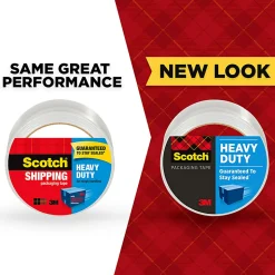 Scotch® Heavy Duty Shipping Packing Tape, 12 Tape Rolls with 1 Dispenser, 1 7/8x 54.6 yd, 1
