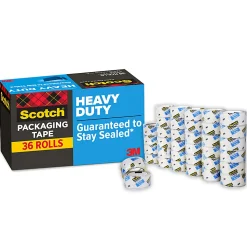 Scotch® Heavy Duty Shipping Packing Tape, 18 Tape Rolls with Dispensers, 1-7/8