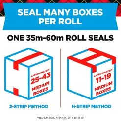 Scotch® Heavy Duty Shipping Packing Tape, 2 Tape Rolls with 1 Dispenser, 1 7/8 in x 54.6 yd, 3