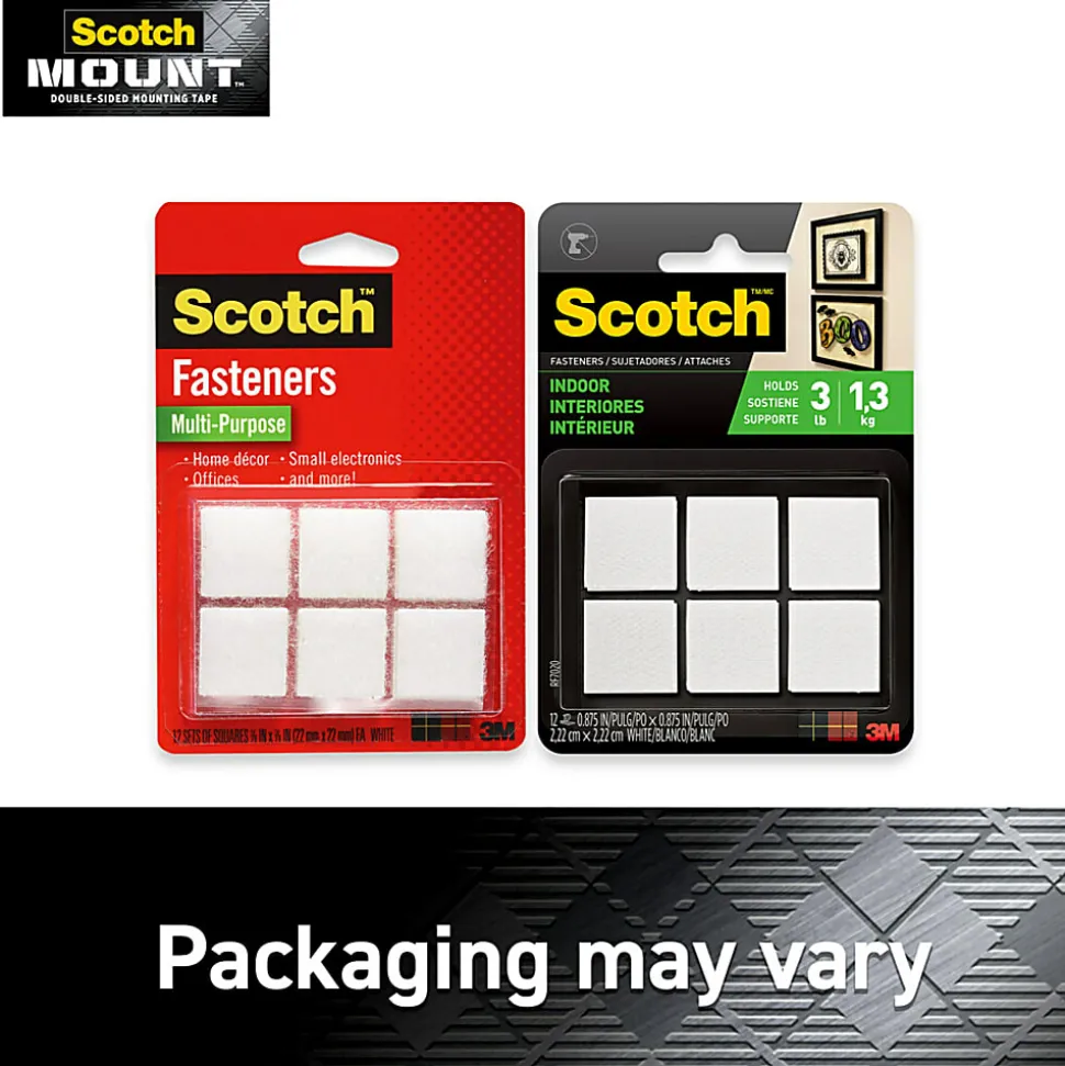 Scotch™ Indoor Fasteners , 7/8 in x 7/8 in (22 mm x 22 mm), RF7120X