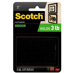 Scotchâ„¢ Indoor Fasteners , 7/8 in x 7/8 in (22 mm x 22 mm), RF7121X
