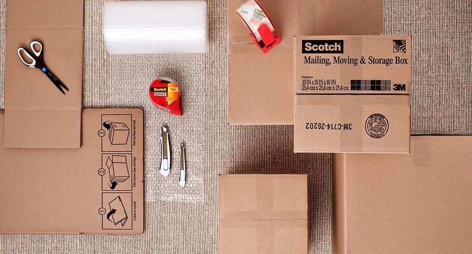 Scotch Long Lasting Storage Packaging Tape - 54.60 yd Length x 1.88" Width x 2.4 mil Thickness - 3" Core - Clear - Acrylic - 3 Roll