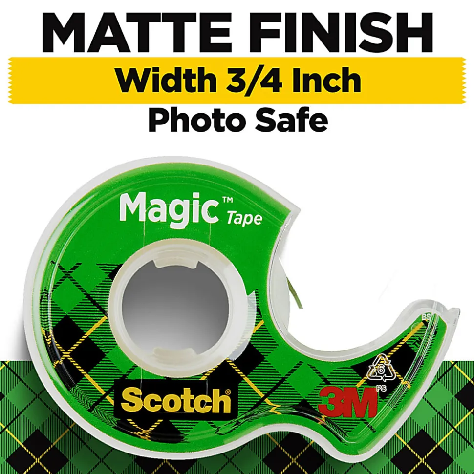Scotch® Magic™ Tape In Dispenser, 3/4" x 600", Clear