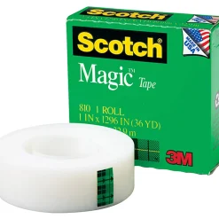 Scotch® Magic™ Tape, 1" x 108', Clear, Pack Of 6 Rolls