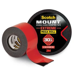 Scotch-Mountâ„¢ Extreme Double-Sided Mounting Tape Mega Roll , 1 In X 400 In (2,54 Cm X 10,1 M)