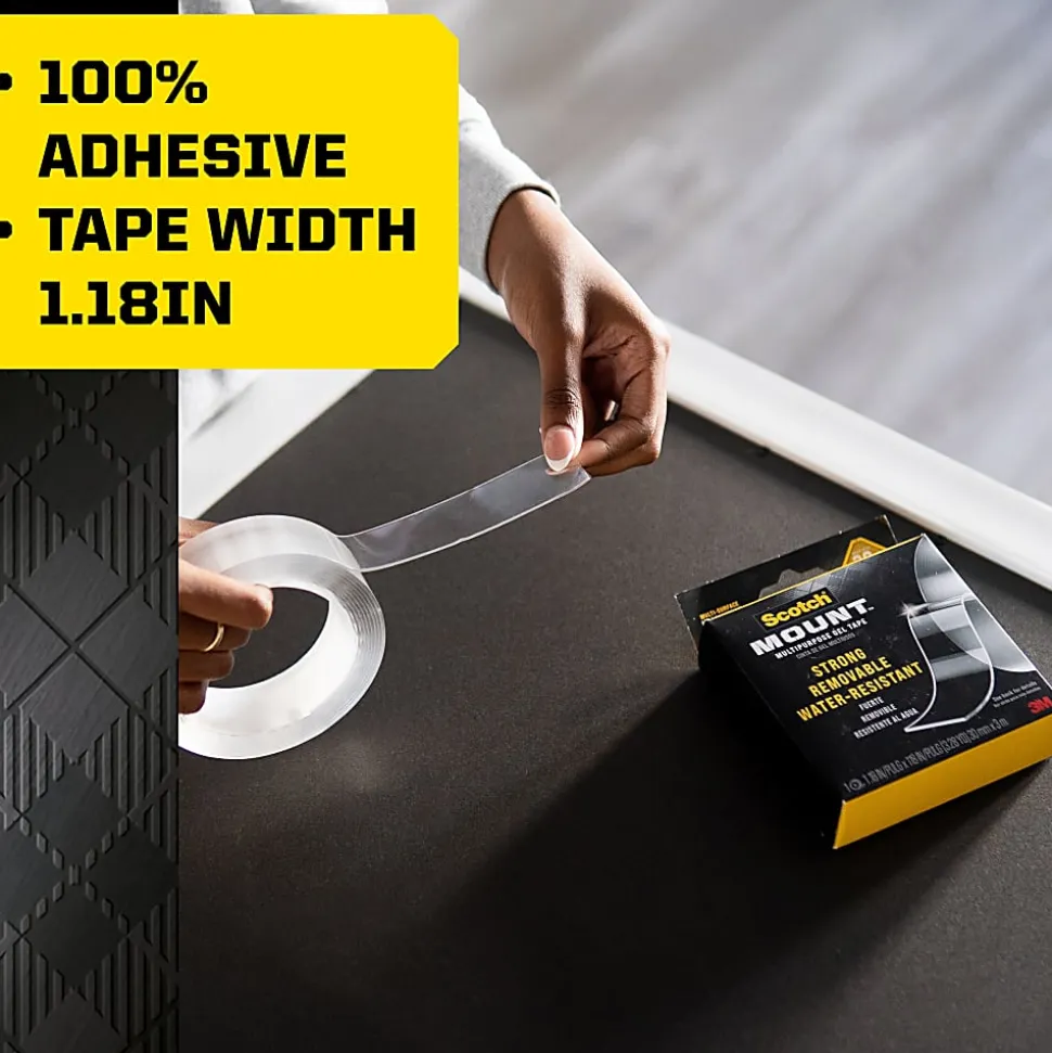 Scotch-Mount™ Multipurpose Gel Tape, 1.18” x 118”, 1 Pack, Holds up to 20 lbs, Double Sided Tape for Heavy Duty Applications