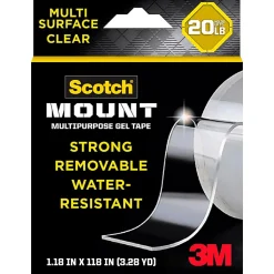 Scotch-Mount™ Multipurpose Gel Tape, 1.18” x 118”, 1 Pack, Holds up to 20 lbs, Double Sided Tape for Heavy Duty Applications