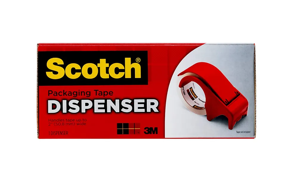 Scotch® Packaging Tape Hand Dispenser, 3" Core, 2" x 60 Yd