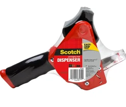 Scotch® Packing Tape Dispenser With Retractable Blade, Red