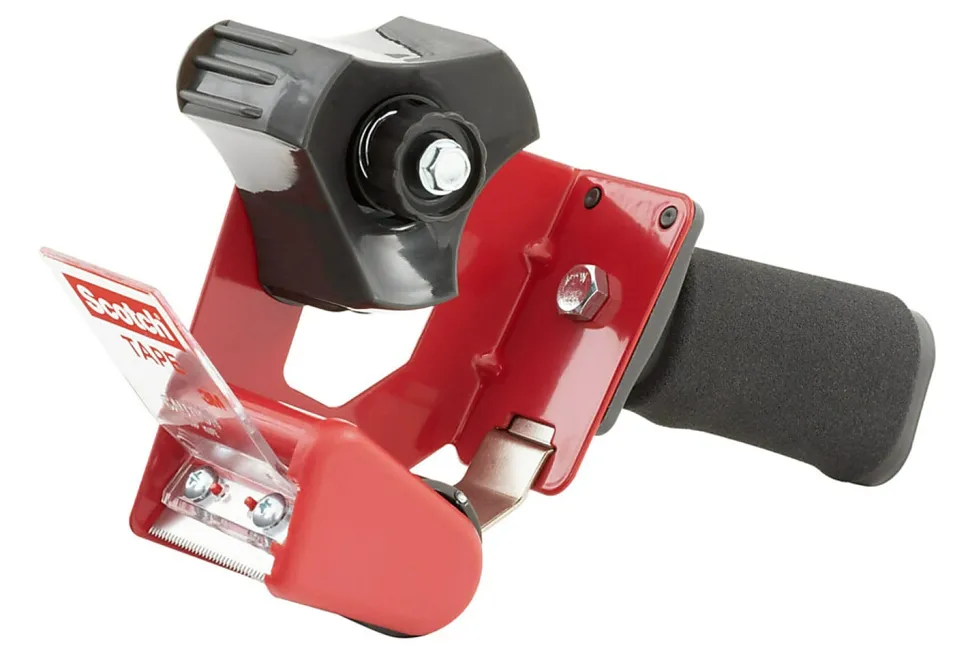 Scotch® Packing Tape Dispenser With Retractable Blade, Red