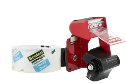 Scotch® Packing Tape Dispenser With Retractable Blade, Red