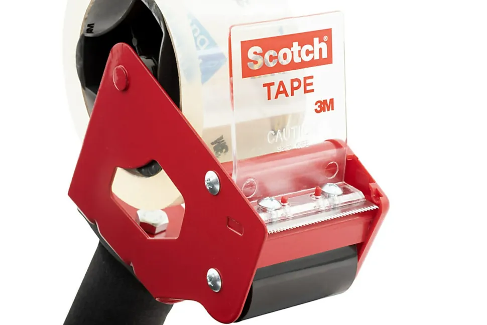 Scotch® Packing Tape Dispenser With Retractable Blade, Red