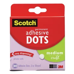 Scotch® Permanent Adhesive Dots, Medium Craft, Pack Of 300