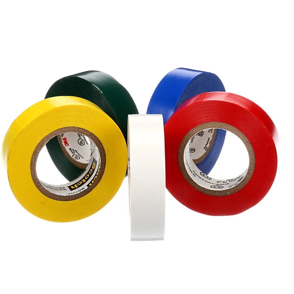 Scotch® Professional Grade Quality Electrical Tape, 5 Tape Rolls, 0.5 in x 6.67 ft, 1" Core