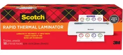 Scotchâ„¢ Rapid Thernal Laminator, 1 Thermal Laminator, 50 Laminating Pouches, 8.9 IN x 11.4 IN