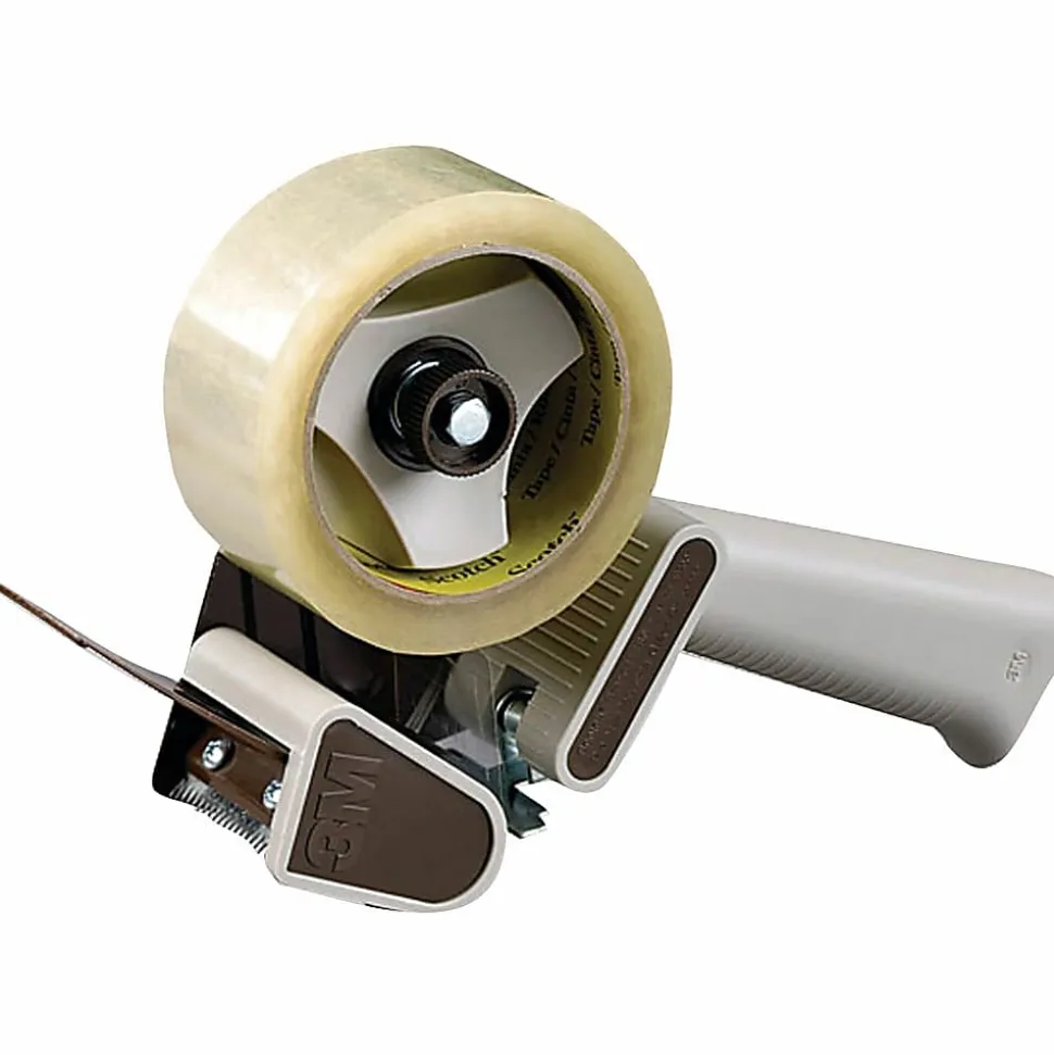 Scotch® Refillable Box Sealing Tape Dispenser With Non-Retractable Blade, Gray