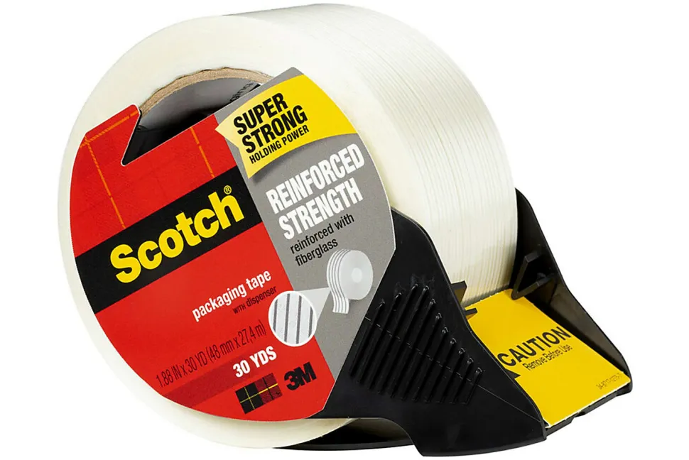 Scotch® Reinforced Strength Strapping Packaging Tape, 1-15/16" x 30 Yd, Clear