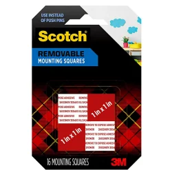 Scotch® Removable Foam Mounting Squares, 1