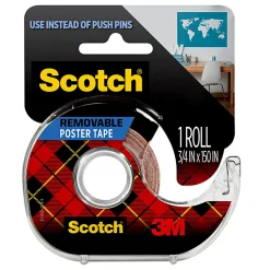 Scotch® Removable Poster Tape , 0.75 in x 150 in (1.9 cm x 3.8 m)