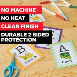 Scotchâ„¢ Scotch Black Border Self-Seal Laminating Pouches, 9 x 11.5 in, 5 Laminating Pouches, No Machine Needed, Clear, Photo Safe