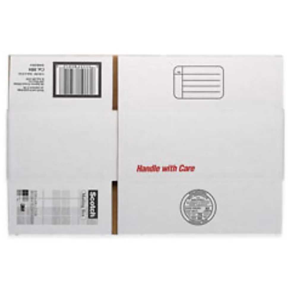 Scotch® Standard-Duty Moving & Storage Box, 6" x 9 1/2" x 3 3/4", White