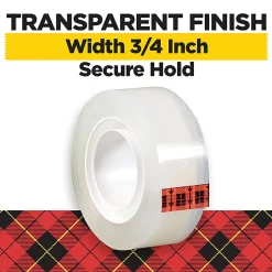 Scotch Super-Hold Tape, 3/4 in x 800 in, Clear, 3/Pack