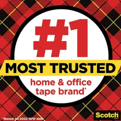 Scotch Super-Hold Tape, 3/4 in x 800 in, Clear, 3/Pack