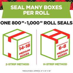 Scotch® Sure Start Shipping Tape, 6 Tape Rolls, 1 7/8 in x 25 yd, 1.5