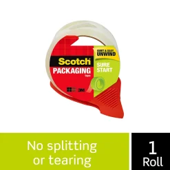 Scotch® Sure Start Shipping Tape With Dispenser, 1-7/8