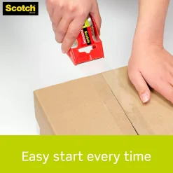 Scotch® Sure Start Shipping Tape, 6 Tape Rolls with Dispensers, 1 7/8 in x 22.2 yd, 1.5" Core, Designed  - 1456
