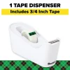Scotch® Tape Dispenser, White, .75 in x 350 in, Roll of tape included