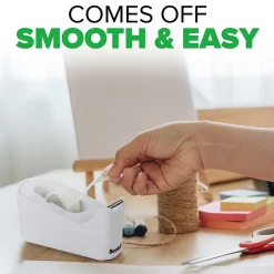 Scotch® Tape Dispenser, White, .75 in x 350 in, Roll of tape included