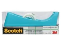 Scotch® Tape Dispenser, White, .75 in x 350 in, Roll of tape included