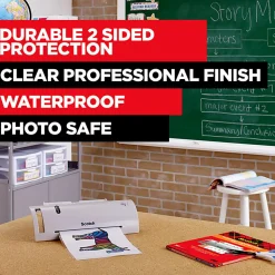 Scotch® Thermal Laminating Pouches, 8.9" x 11.4", 150 Laminating Sheets, Fits Letter Size