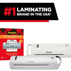Scotch® Thermal Laminating Pouches, 8.9" x 11.4", 50 Laminating Sheets, Fits Letter Size, TP385450DE, 50/Pack