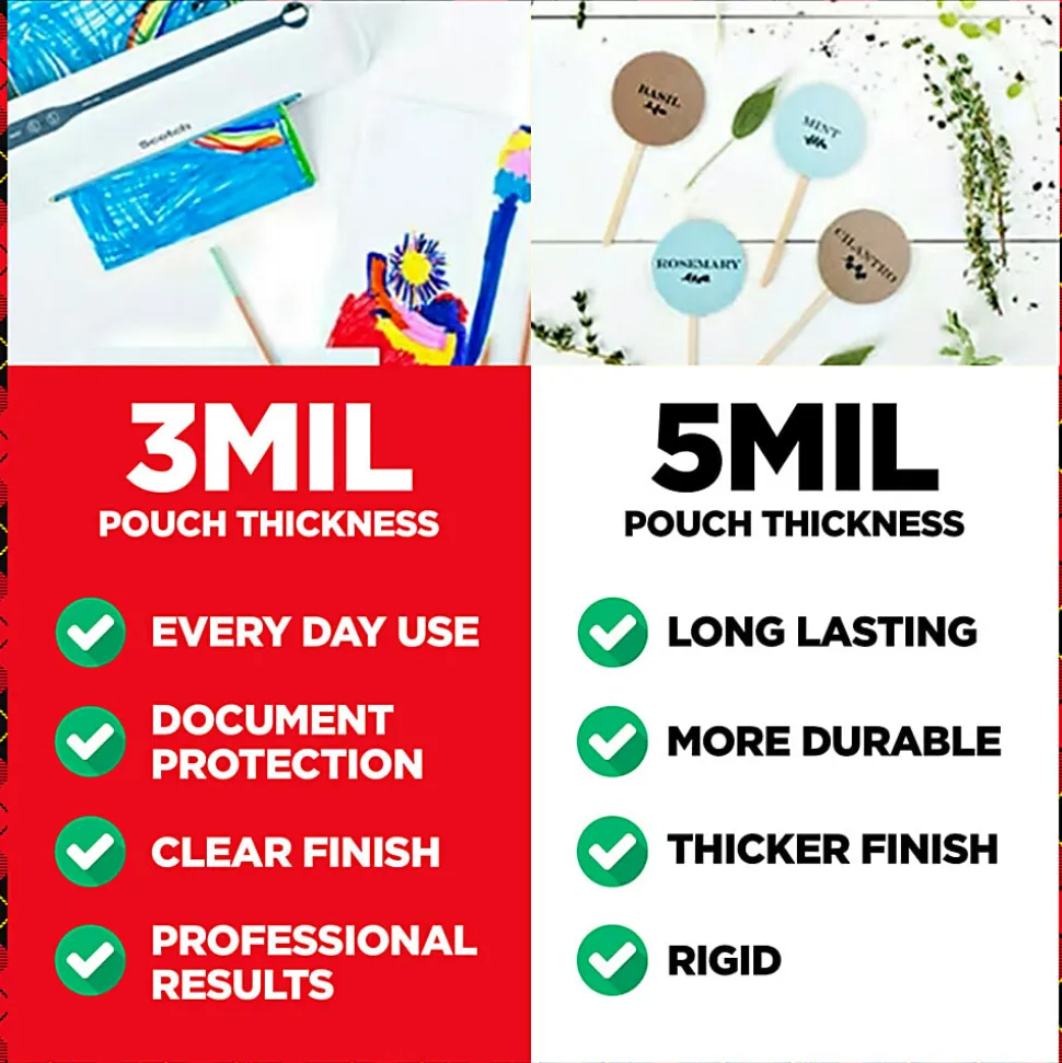 Scotch® Thermal Laminating Pouches, 8.9" x 11.4", 50 Laminating Sheets, Fits Letter Size, TP385450DE, 50/Pack