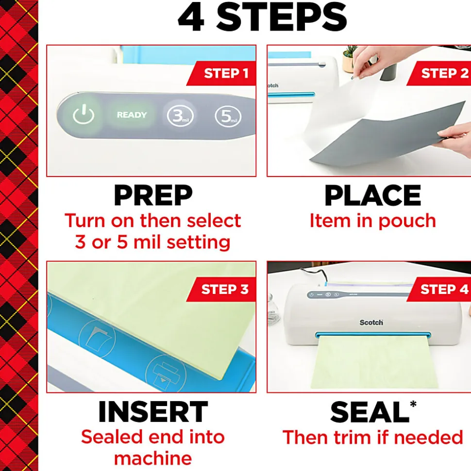 Scotch® Thermal Laminating Pouches, 8.9" x 11.4", 50 Laminating Sheets, Fits Letter Size, TP385450DE, 50/Pack