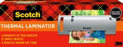 Scotch® Thermal Laminator Combo Pack, 1 White Thermal Laminator 9" Wide, 20 Laminating Sheets, Fits Letter Size