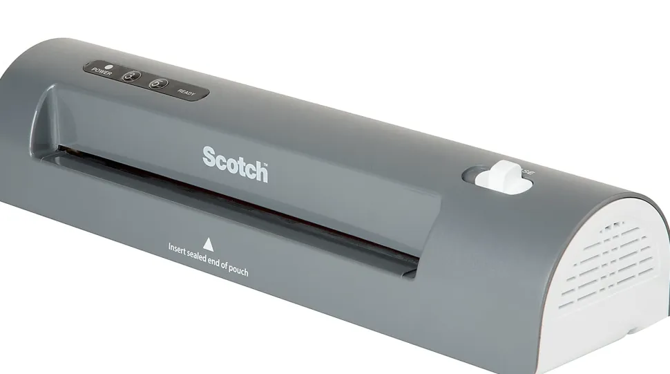 Scotch® Thermal Laminator Combo Pack, 1 Gray Thermal Laminator 9" Wide, 20 Laminating Sheets, Fits Letter Size
